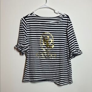 Disney Black and White Boxy 3/4 Sleeve Tee